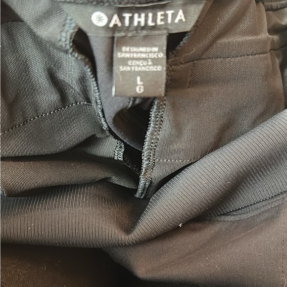 Athleta Pants - Athleta Black Tuxedo Stripped Joggers